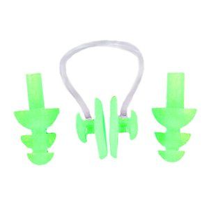Silicone Waterproof Swim Nose Clip + Ear Plug Earplug Combo Set in Random Color